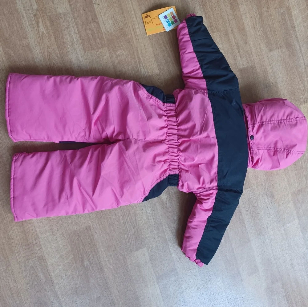 Health tex snowsuit size 12 months pink coveralls